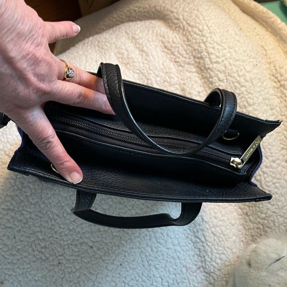 Olivia + Joy Black, White, and Blue Satchel - Picture 12 of 16